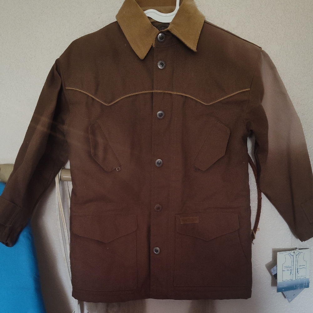 Boys Powder River  Brown Jacket with Tan Collar